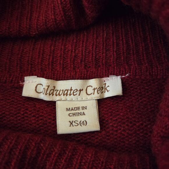100% Cashmere Brick Red Cowl Neck Sweater Size XS/4 Fall Winter Knit Classic - Picture 12 of 14